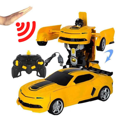Interactive RC Robot Car  LED Light  Sound Transforming Toy - Product showcase