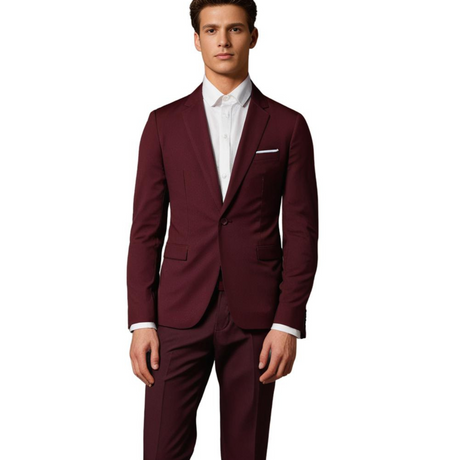 Modern Slim Fit Suit  Premium Navy Business Attire - Product detail 8