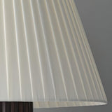Modern Table Lamp  Ribbed Wood Base with Pleated Shade - Product detail 12