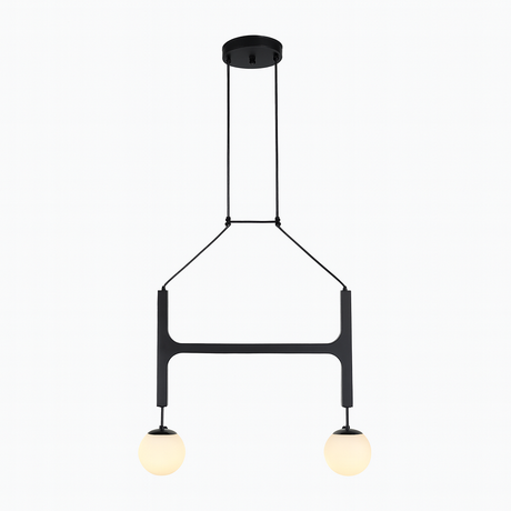 Modern Pendant Light  Dual Globe Wood Frame Design - Product detail 8