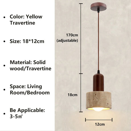 Modern Stone Pendant Light  Wabi Sabi Natural Design - Product detail 7