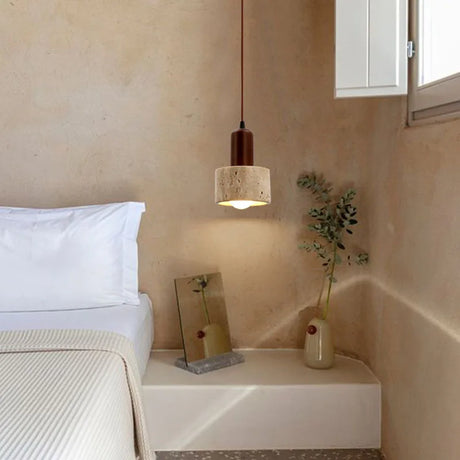 Modern Stone Pendant Light  Wabi Sabi Natural Design - Product showcase