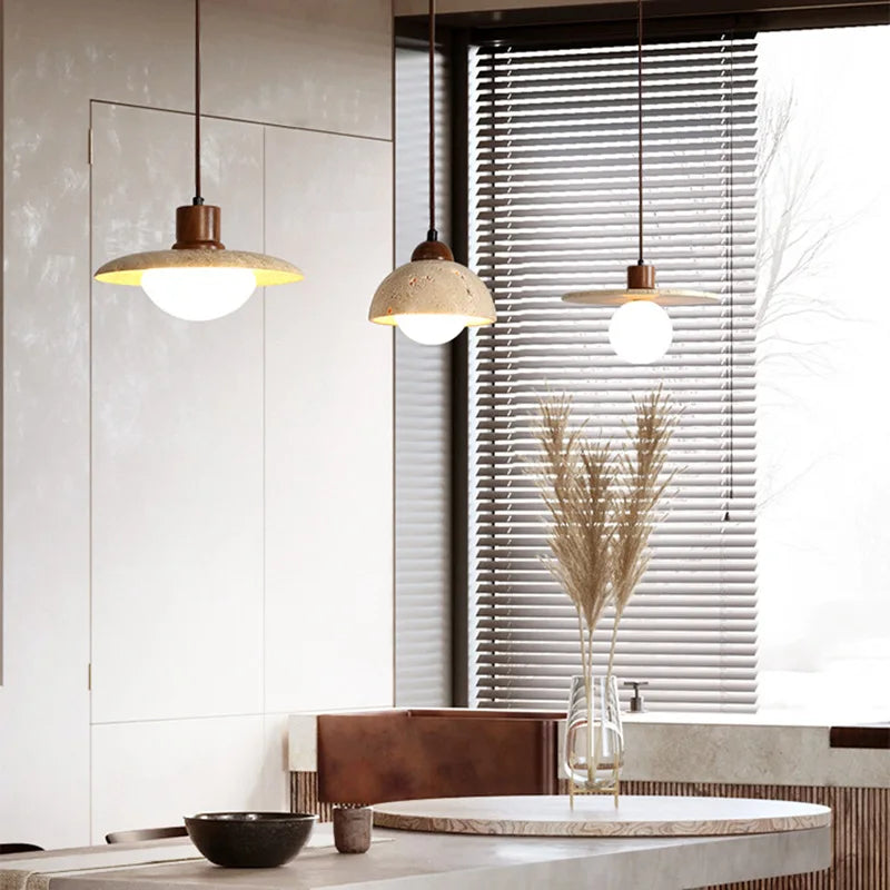Modern Stone Pendant Light  Wabi Sabi Natural Design - Product detail 4