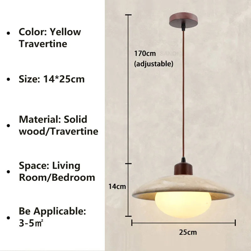 Modern Stone Pendant Light  Wabi Sabi Natural Design - Product detail 15