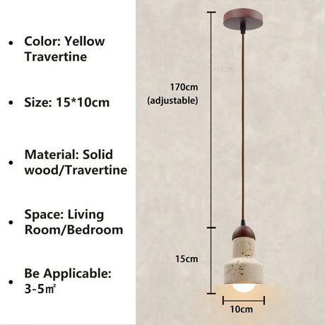 Modern Stone Pendant Light  Wabi Sabi Natural Design - Product detail 10