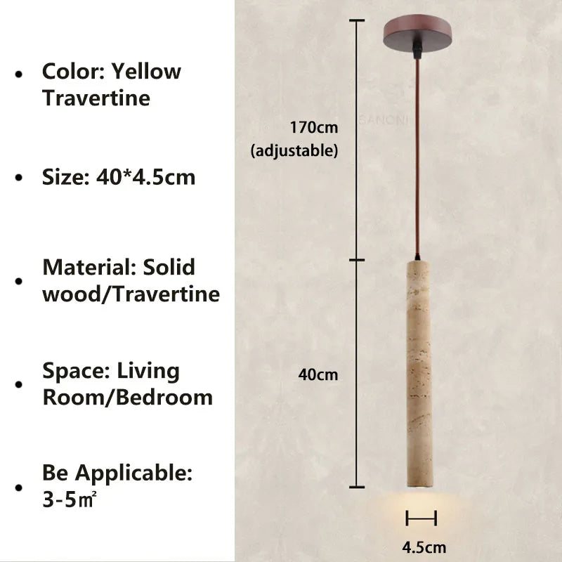 Modern Stone Pendant Light  Wabi Sabi Natural Design - Product detail 14
