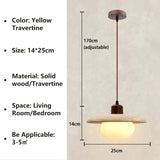 Modern Stone Pendant Light  Wabi Sabi Natural Design - Product detail 13