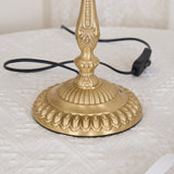 Vintage Table Lamp  Floral Fabric Shade With Beaded Fringe - Product detail 23