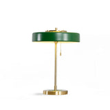 Modern Table Lamp  Green Metal Shade With Brass Accent - Product detail 46