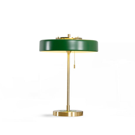 Modern Table Lamp  Green Metal Shade With Brass Accent - Product detail 46