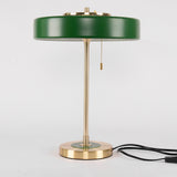 Modern Table Lamp  Green Metal Shade With Brass Accent - Product detail 40