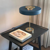 Modern Table Lamp  Green Metal Shade With Brass Accent - Product detail 23