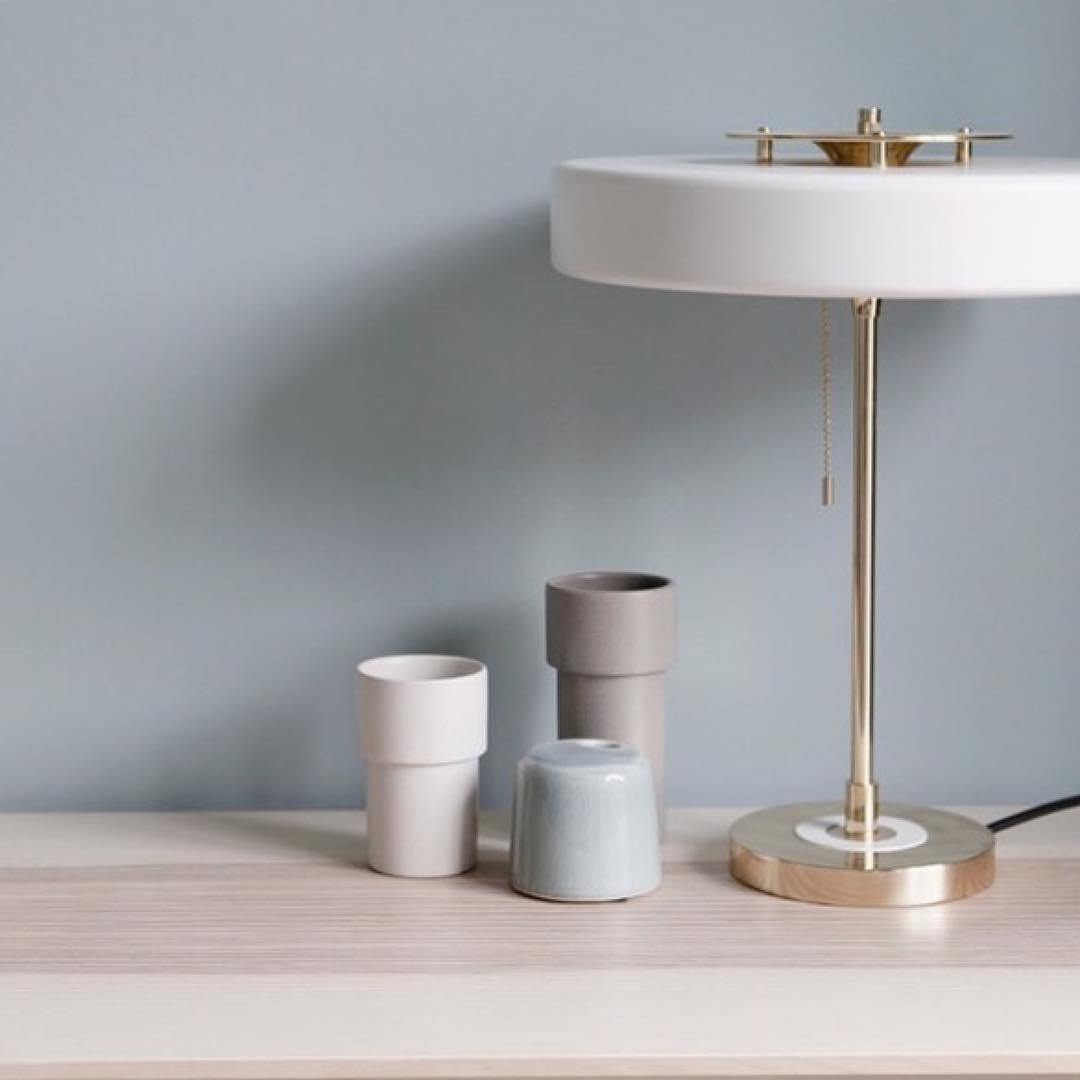 Modern Table Lamp  Green Metal Shade With Brass Accent - Product detail 24