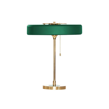 Modern Table Lamp  Green Metal Shade With Brass Accent - Product detail 44