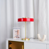 Modern Table Lamp  Green Metal Shade With Brass Accent - Product detail 10