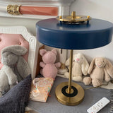 Modern Table Lamp  Green Metal Shade With Brass Accent - Product detail 28