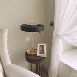 Modern Table Lamp  Green Metal Shade With Brass Accent - Product detail 32