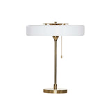 Modern Table Lamp  Green Metal Shade With Brass Accent - Product detail 43