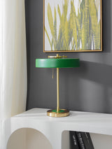 Modern Table Lamp  Green Metal Shade With Brass Accent - Product detail 20