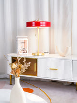 Modern Table Lamp  Green Metal Shade With Brass Accent - Product detail 13