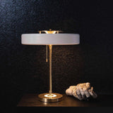 Modern Table Lamp  Green Metal Shade With Brass Accent - Product detail 5