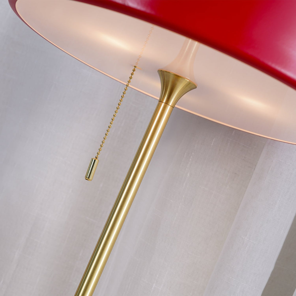 Modern Table Lamp  Green Metal Shade With Brass Accent - Product detail 17