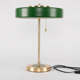 Modern Table Lamp  Green Metal Shade With Brass Accent - Product detail 27