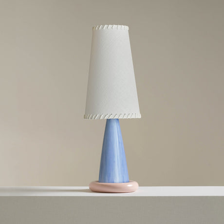 Ceramic Table Lamp  Ribbon Trim Fabric Shade - Product detail 6