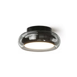 Modern Glass Ceiling Light  Rounded Edge Black Frame - Product detail 9
