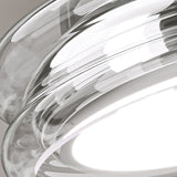 Modern Glass Ceiling Light  Rounded Edge Black Frame - Product detail 8
