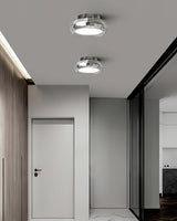 Modern Glass Ceiling Light  Rounded Edge Black Frame - Product example