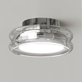 Modern Glass Ceiling Light  Rounded Edge Black Frame - Product detail 12