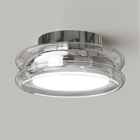 Modern Glass Ceiling Light  Rounded Edge Black Frame - Product detail 12