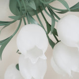 Floral Ceiling Light  White Tulip Glass Shades With Green Metal Base - Product detail 12