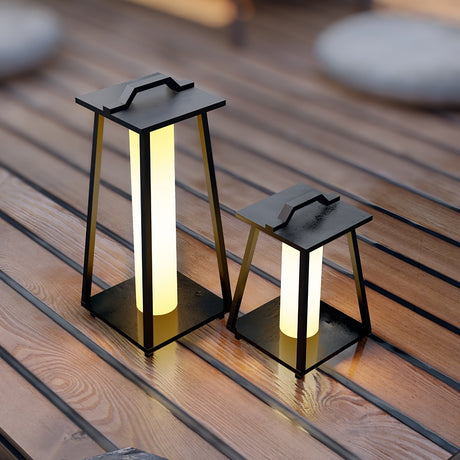 Portable Garden Lantern  Modern Steel Frame with LED Light - Product detail 4