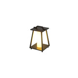 Portable Garden Lantern  Modern Steel Frame with LED Light - Product showcase