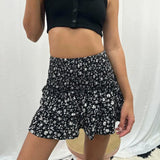Bohemian Mini Skirt  Pink Paisley Pattern With Built-In Shorts - Product detail 10
