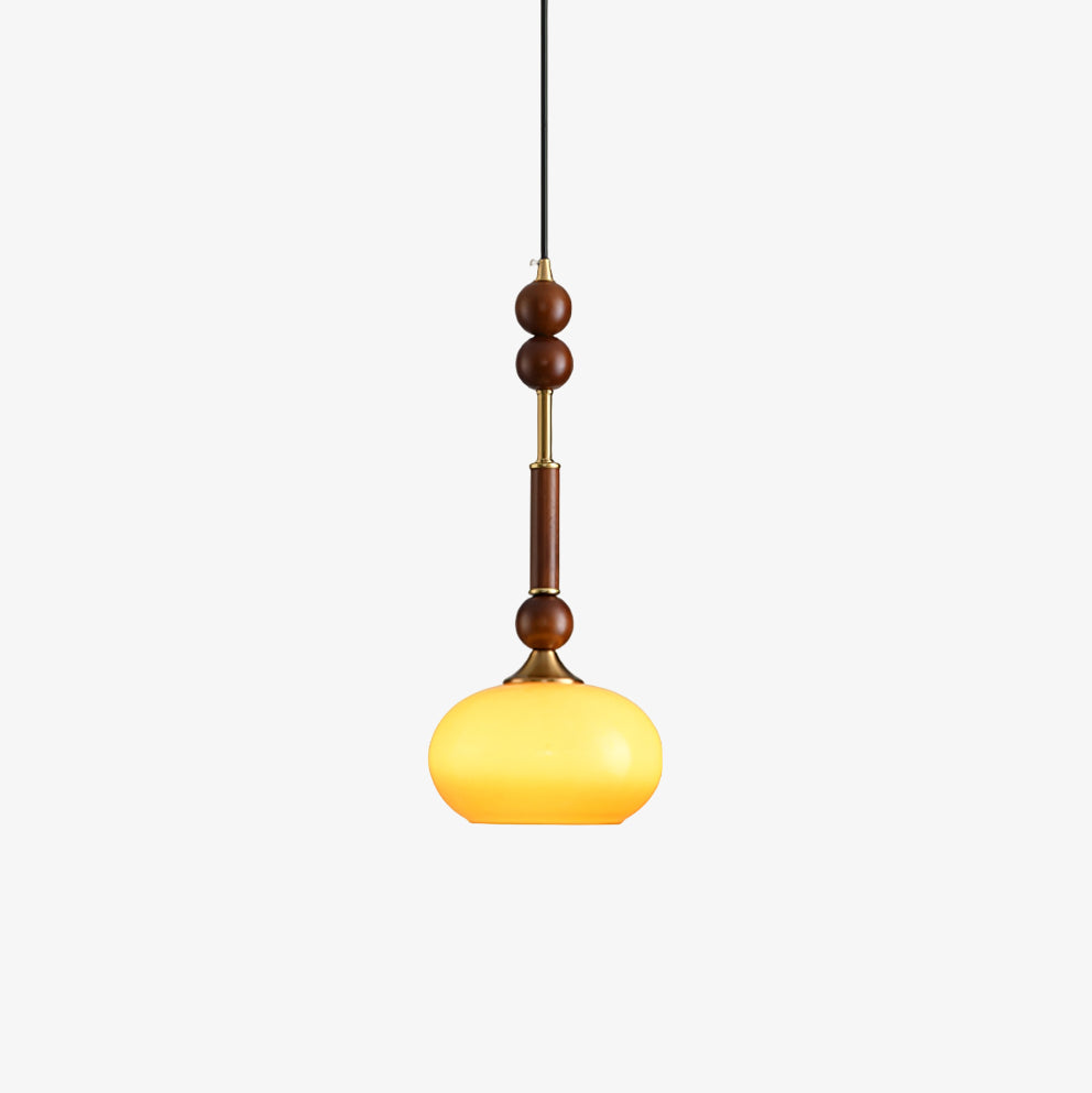 Italian Pendant Light  Wood and Glass Dome Design - Product detail 28