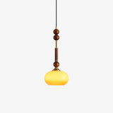 Italian Pendant Light  Wood and Glass Dome Design - Product detail 28