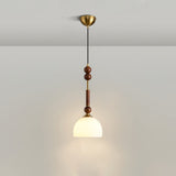 Italian Pendant Light  Wood and Glass Dome Design - Product detail 21
