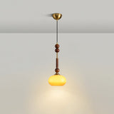 Italian Pendant Light  Wood and Glass Dome Design - Product detail 23