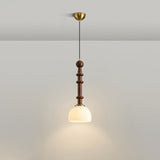 Italian Pendant Light  Wood and Glass Dome Design - Product detail 31