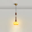 Italian Pendant Light  Wood and Glass Dome Design - Product detail 29