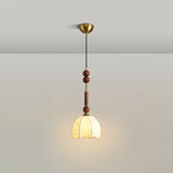 Italian Pendant Light  Wood and Glass Dome Design - Product detail 27