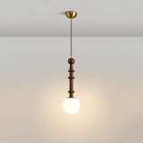 Italian Pendant Light  Wood and Glass Dome Design - Product detail 33