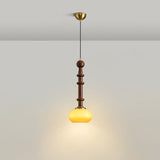 Italian Pendant Light  Wood and Glass Dome Design - Product detail 30