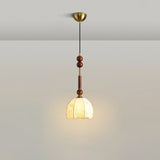 Italian Pendant Light  Wood and Glass Dome Design - Product detail 34