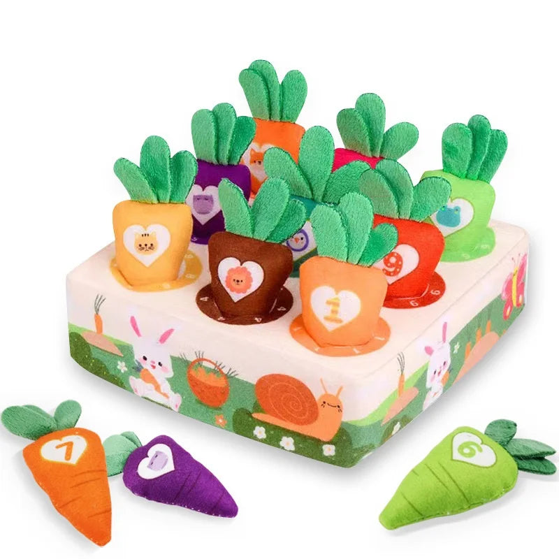 Montessori Carrot Plush Toy  Interactive Pull Root Sensory Learning Set - Product detail 6