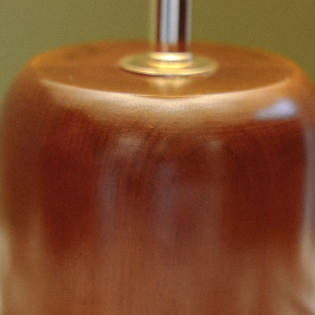 Vintage Table Lamp  Floral Fabric Shade With Wooden Base - Product detail 5