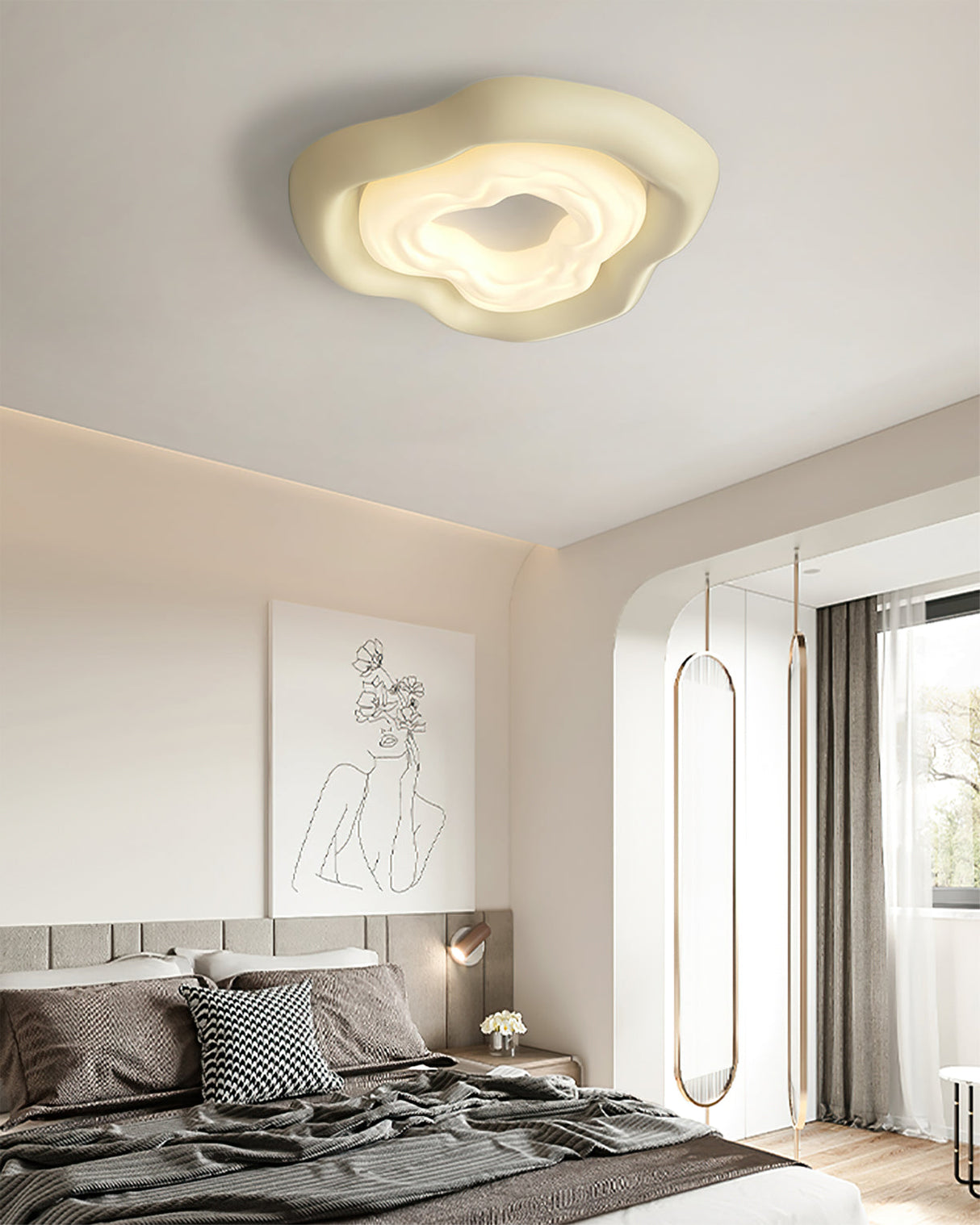 Modern Floral Ceiling Light  Layered Rose Design - Product detail 7